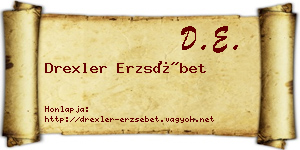 Drexler Erzsébet névjegykártya