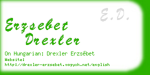 erzsebet drexler business card