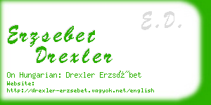 erzsebet drexler business card